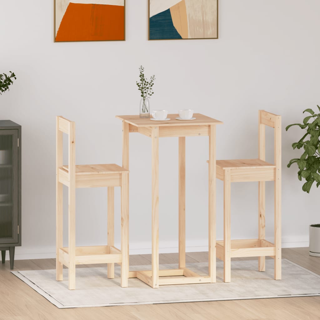 3-delige Barset massief grenenhout is nu te koop bij PeponiXL, paradijselijk wonen!