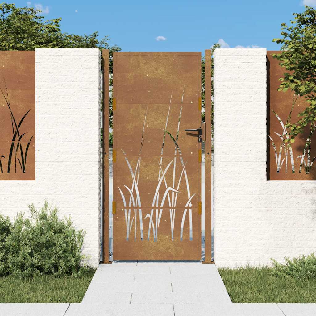 Poort grasontwerp 100x175 cm cortenstaal is nu te koop bij PeponiXL, paradijselijk wonen!