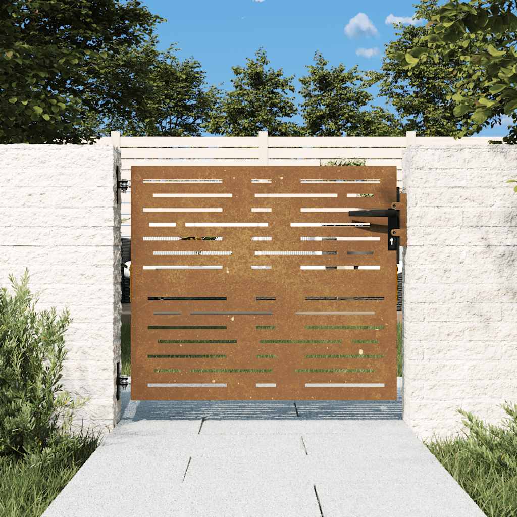 Poort 85x100 cm vierkant cortenstaal is nu te koop bij PeponiXL, paradijselijk wonen!