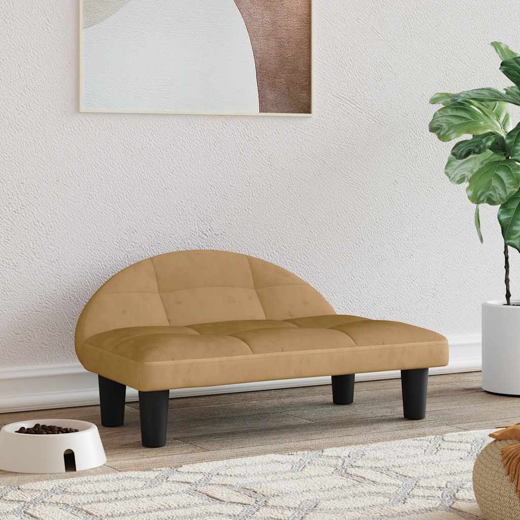 Hondenmand 70x52x30 cm fluweel bruin is nu te koop bij PeponiXL, paradijselijk wonen!