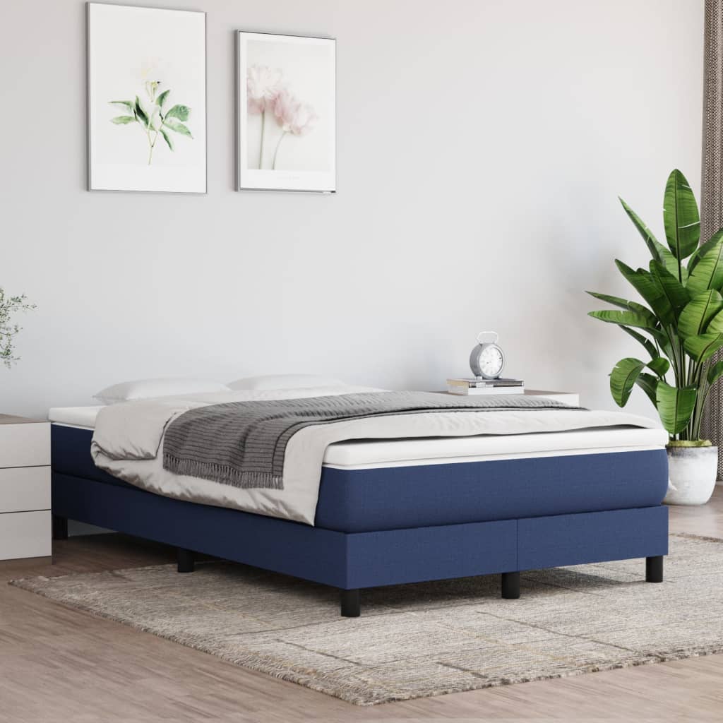 Boxspring bed 120x200 cm stof blauw is nu te koop bij PeponiXL, paradijselijk wonen!