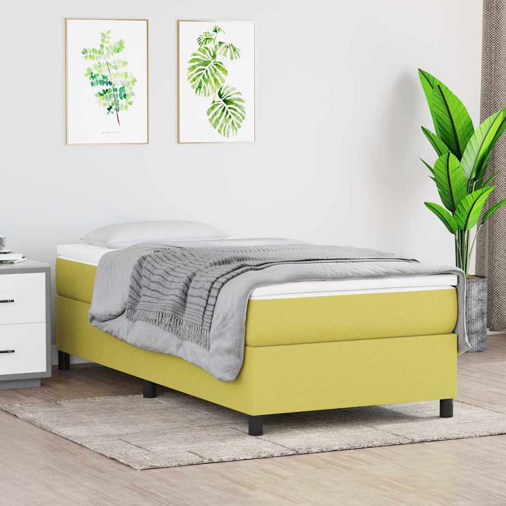 Boxspring bed stof groen 90x190 cm is nu te koop bij PeponiXL, paradijselijk wonen!