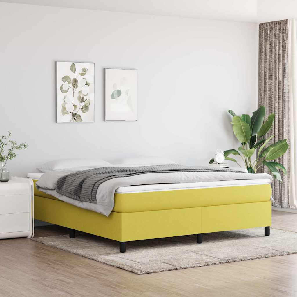 Boxspring bed 160x200 cm stof groen is nu te koop bij PeponiXL, paradijselijk wonen!