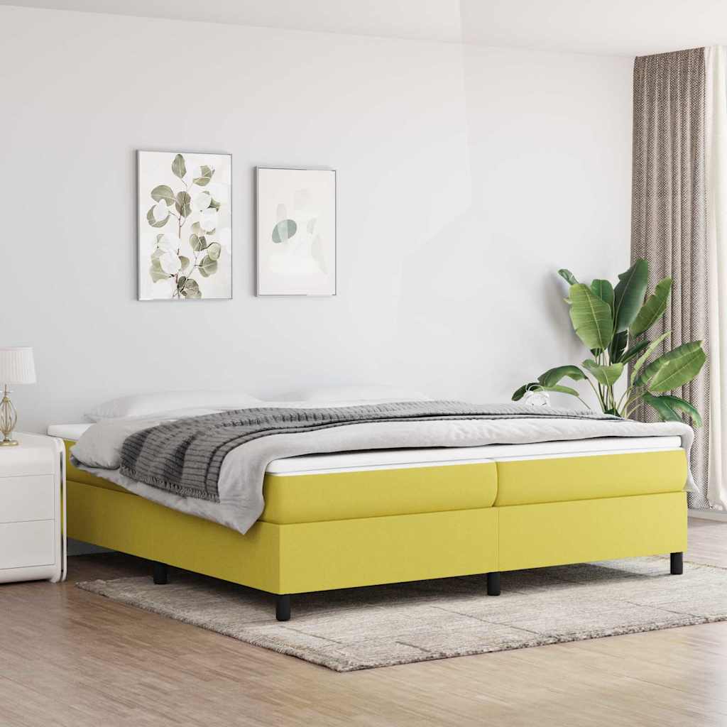 Boxspring bed 200x200 cm stof groen is nu te koop bij PeponiXL, paradijselijk wonen!