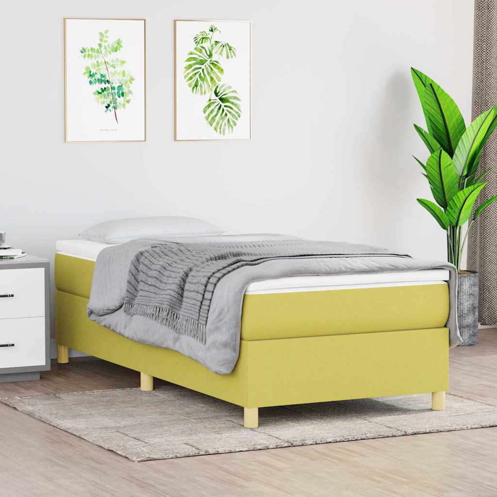 Boxspring bed stof groen 90x190 cm is nu te koop bij PeponiXL, paradijselijk wonen!