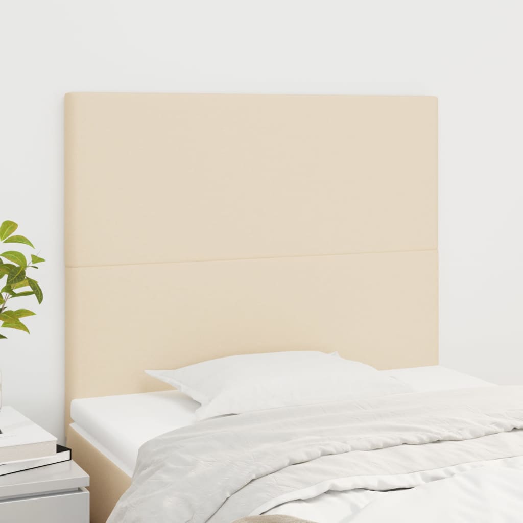 Hoofdbord crème 80x5x118/128 cm stof is nu te koop bij PeponiXL, paradijselijk wonen!