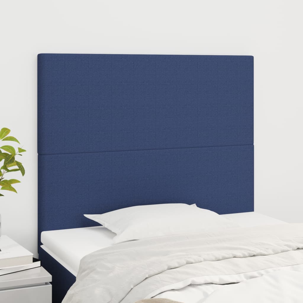 Hoofdbord blauw 80x5x118/128 cm stof is nu te koop bij PeponiXL, paradijselijk wonen!