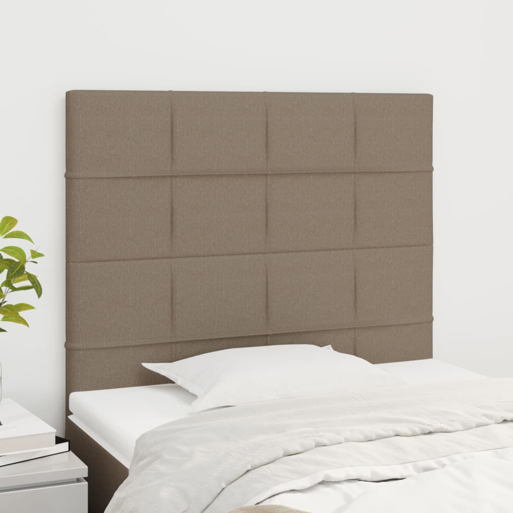 Hoofdbord taupe 80x5x118/128 cm Stof is nu te koop bij PeponiXL, paradijselijk wonen!