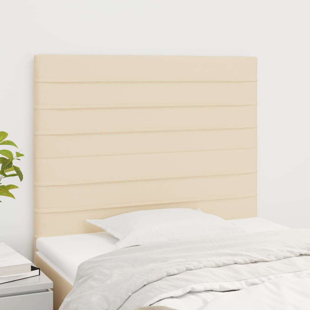 Hoofdbord crème 80x5x118/128 cm stof is nu te koop bij PeponiXL, paradijselijk wonen!