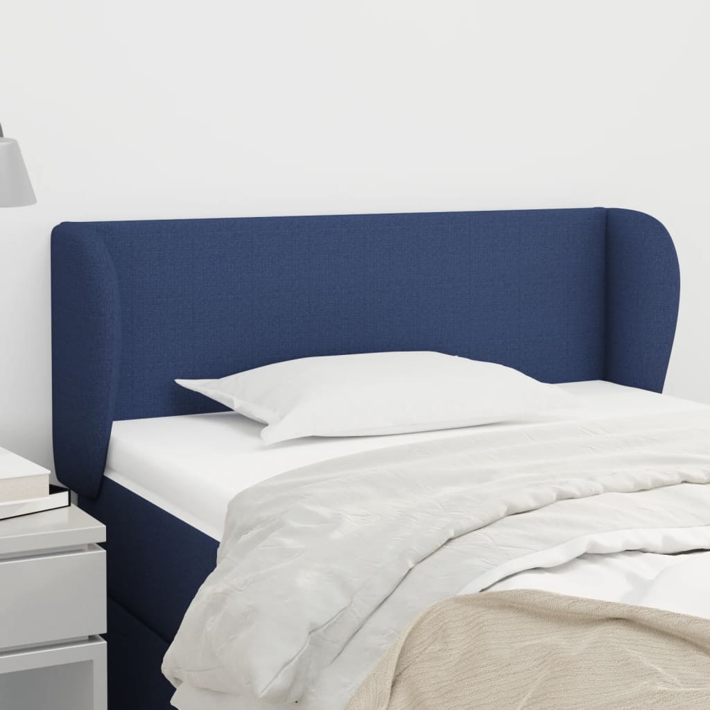 Hoofdbord met randen 93x23x78/88 cm stof blauw is nu te koop bij PeponiXL, paradijselijk wonen!