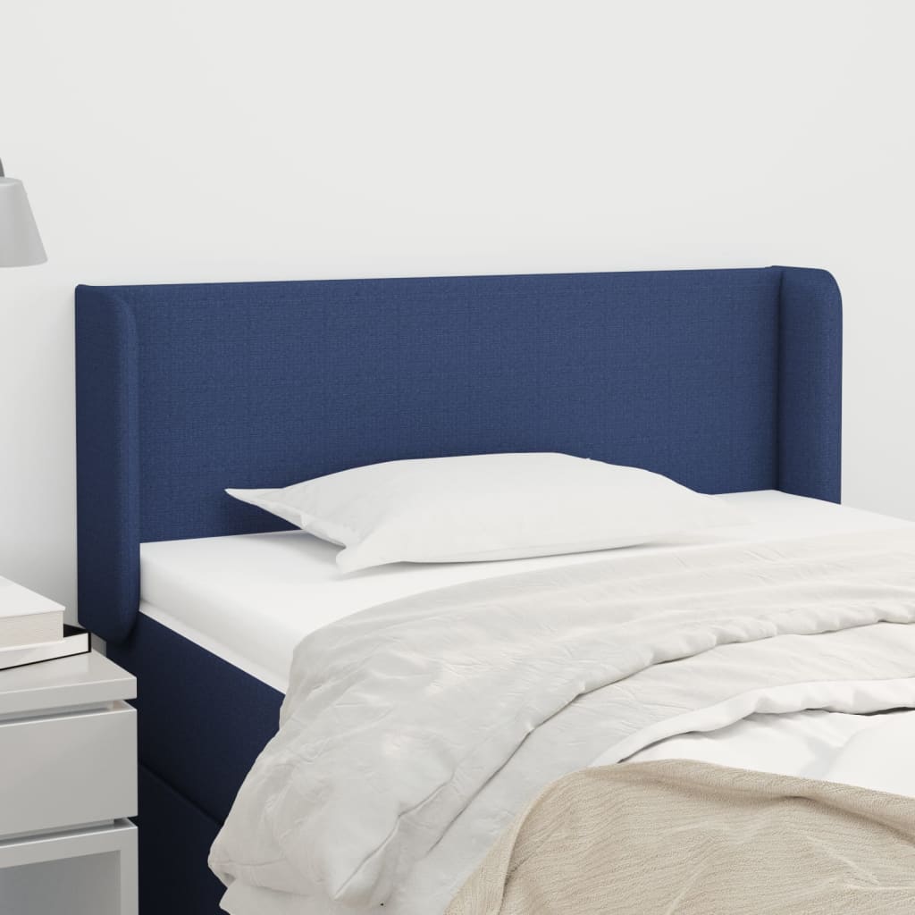 Hoofdbord met randen 93x16x78/88 cm stof blauw is nu te koop bij PeponiXL, paradijselijk wonen!