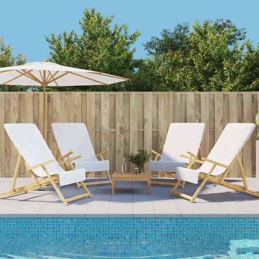 Strandhanddoeken 4 st 400 g/m² 60x135 cm stof wit is nu te koop bij PeponiXL, paradijselijk wonen!