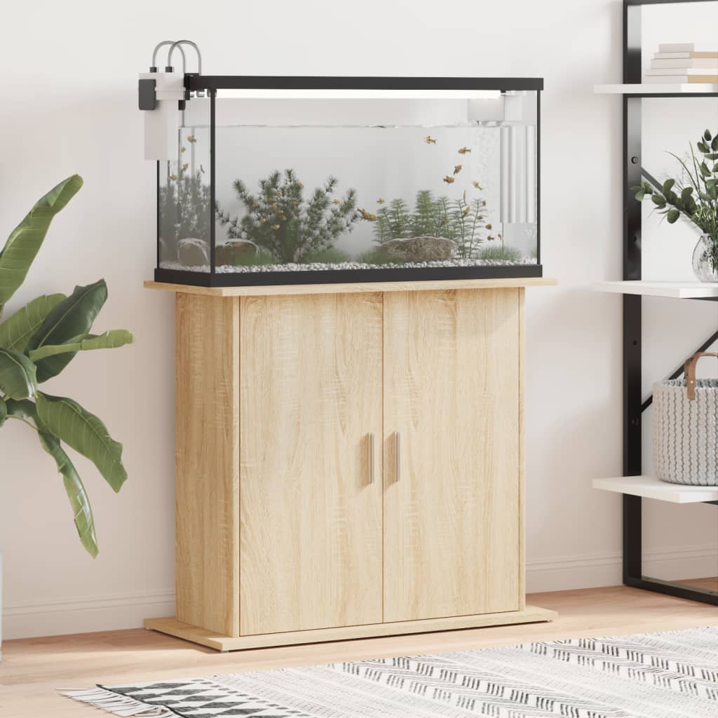 Aquariumstandaard Sonoma Eiken 81x36x73 cm Bewerkt Hout is nu te koop bij PeponiXL, paradijselijk wonen!