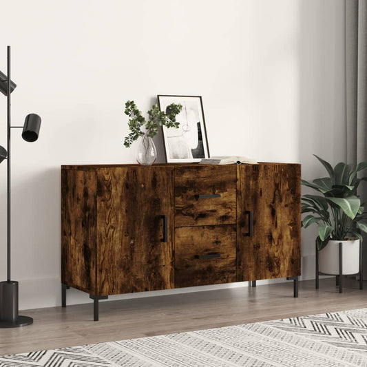 Dressoir 100x36x60 cm bewerkt hout gerookt eikenkleurig is nu te koop bij PeponiXL, paradijselijk wonen!