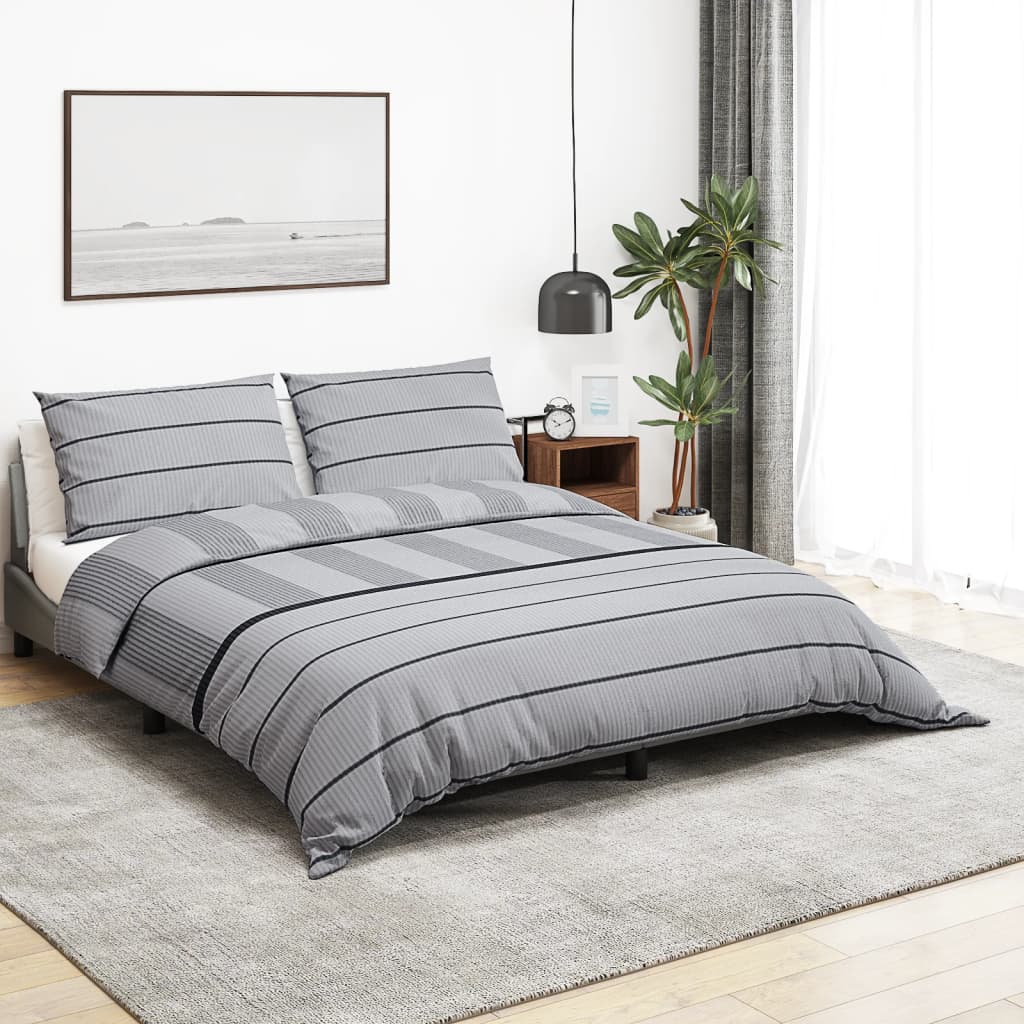 Dekbedovertrekset 140x200 cm katoen grijs is nu te koop bij PeponiXL, paradijselijk wonen!