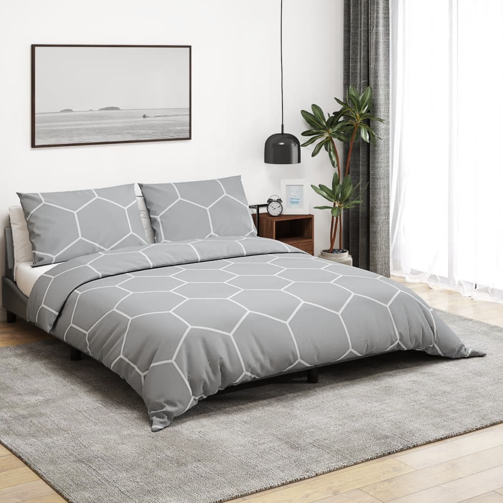 Dekbedovertrekset 240x220 cm katoen grijs is nu te koop bij PeponiXL, paradijselijk wonen!