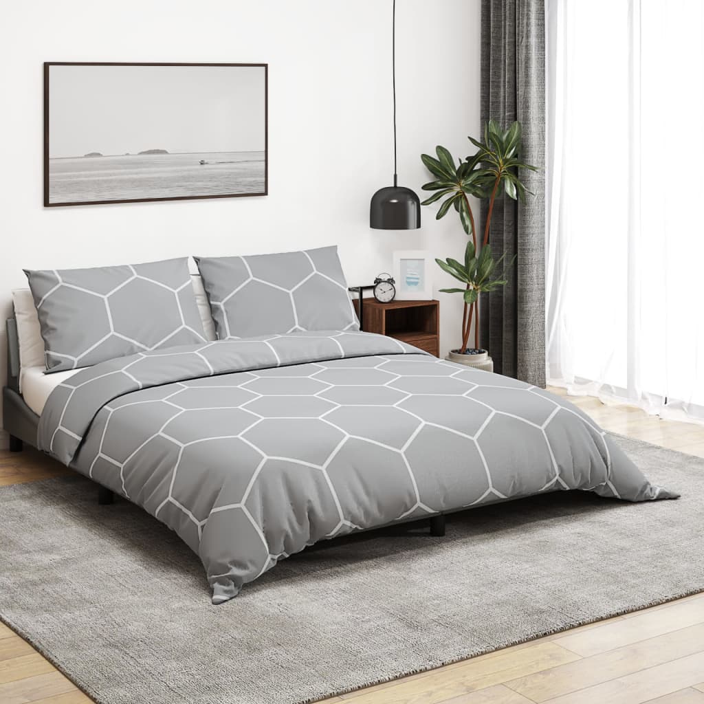 Dekbedovertrekset 155x220 cm katoen grijs is nu te koop bij PeponiXL, paradijselijk wonen!