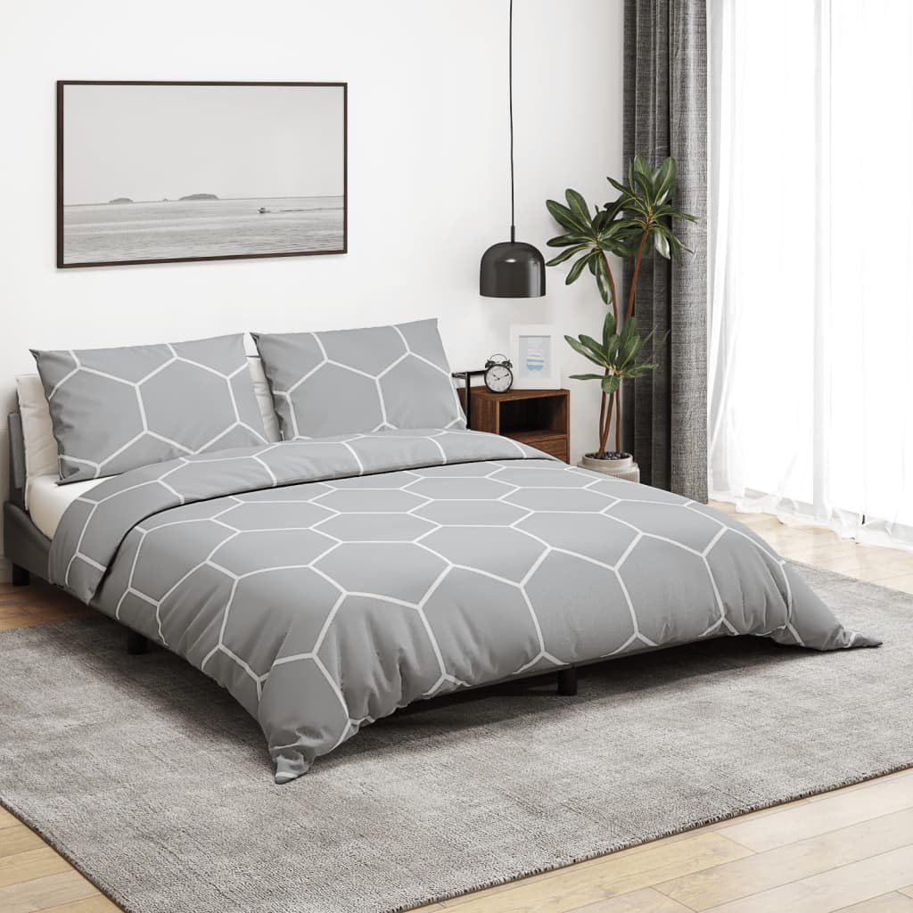 Dekbedovertrekset 140x200 cm katoen grijs is nu te koop bij PeponiXL, paradijselijk wonen!