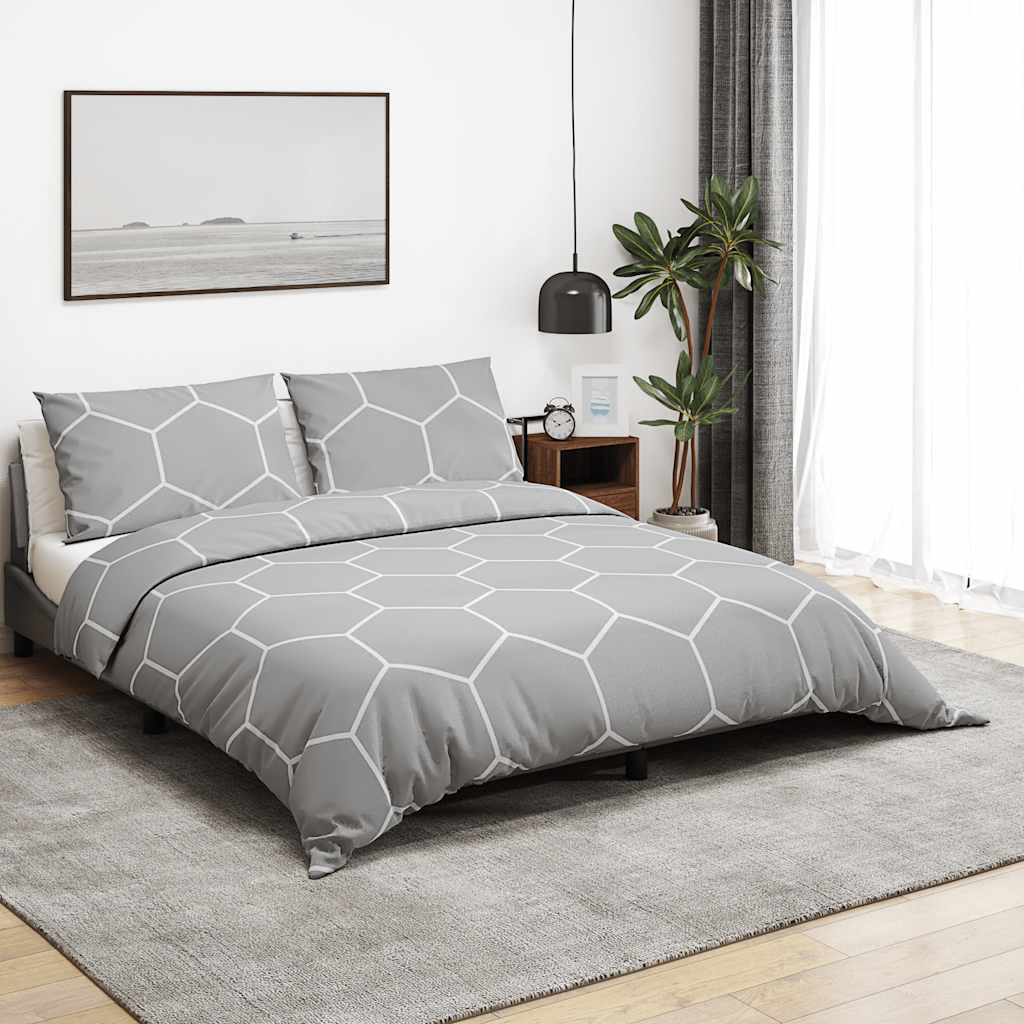 Dekbedovertrekset 260x220 cm katoen grijs is nu te koop bij PeponiXL, paradijselijk wonen!