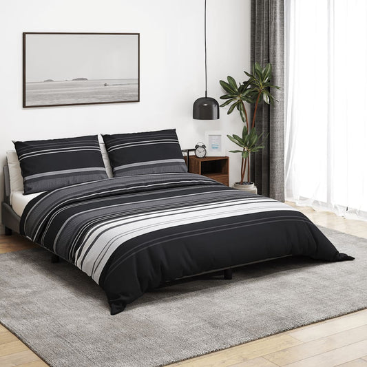 Dekbedovertrekset 260x220 cm katoen zwart en wit is nu te koop bij PeponiXL, paradijselijk wonen!