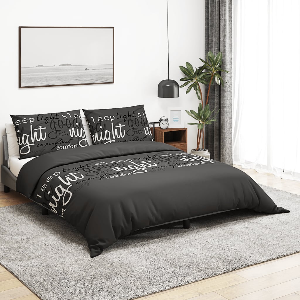 Dekbedovertrekset 140x200 cm katoen zwart is nu te koop bij PeponiXL, paradijselijk wonen!