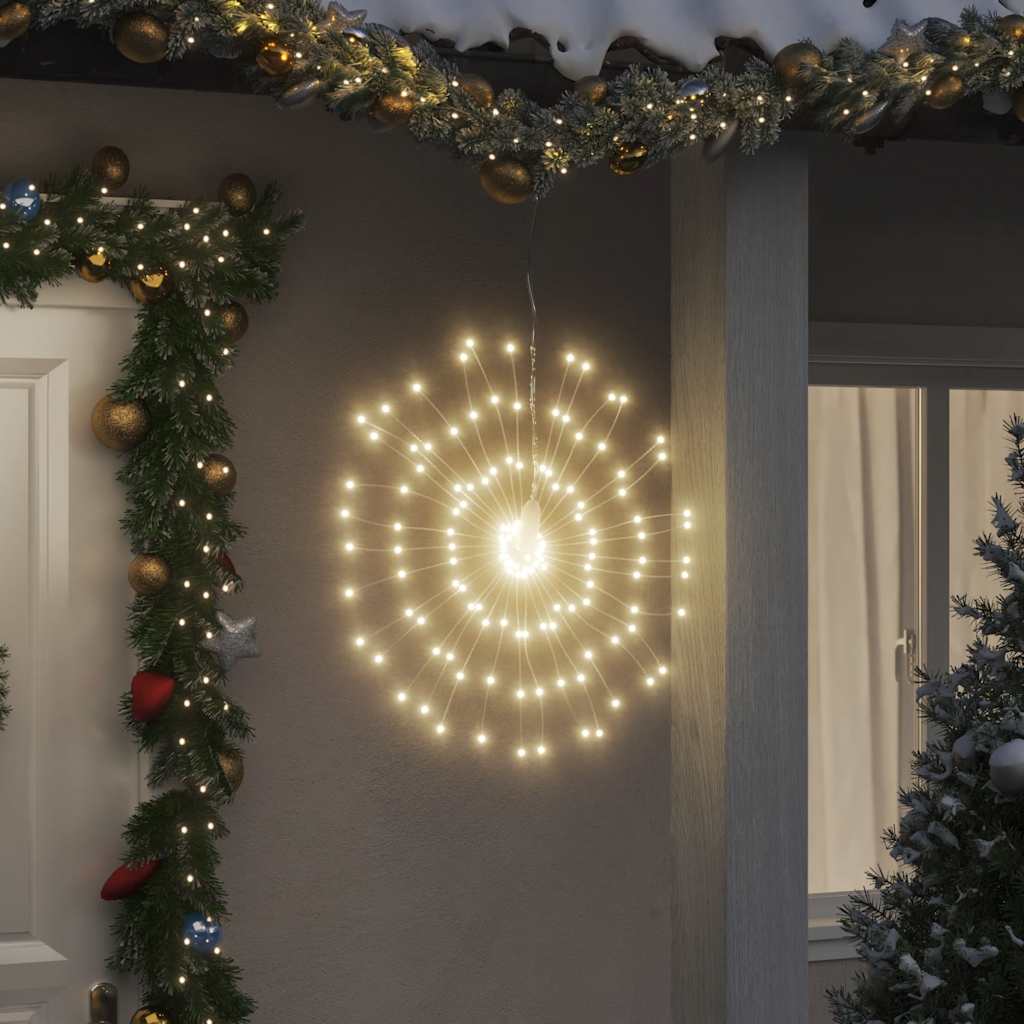 Kerstverlichting vuurwerk 4 st 140 warmwitte LED's 17 cm is nu te koop bij PeponiXL, paradijselijk wonen!