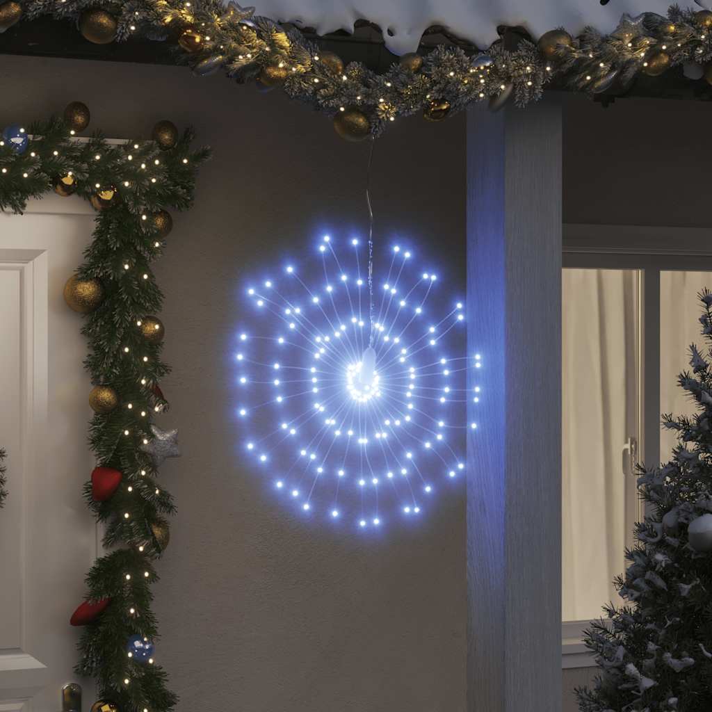 Kerstverlichting vuurwerk 4 st 140 koudwitte LED's 17 cm is nu te koop bij PeponiXL, paradijselijk wonen!