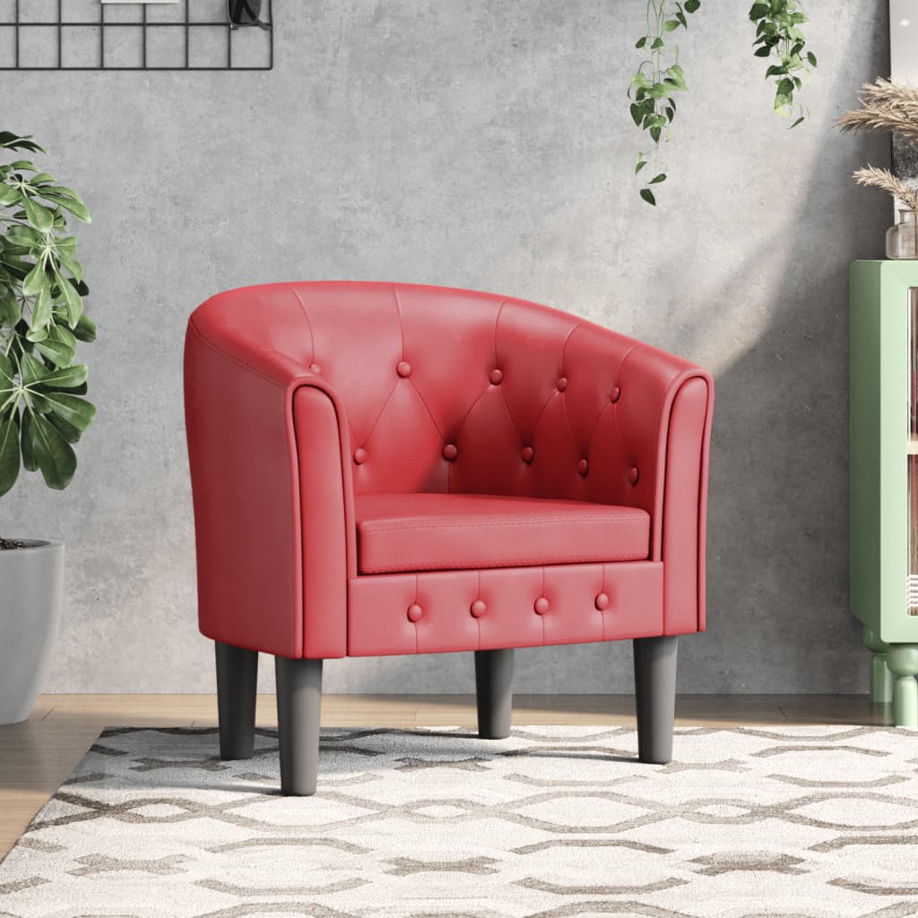 Kuipstoel kunstleer wijnrood is nu te koop bij PeponiXL, paradijselijk wonen!