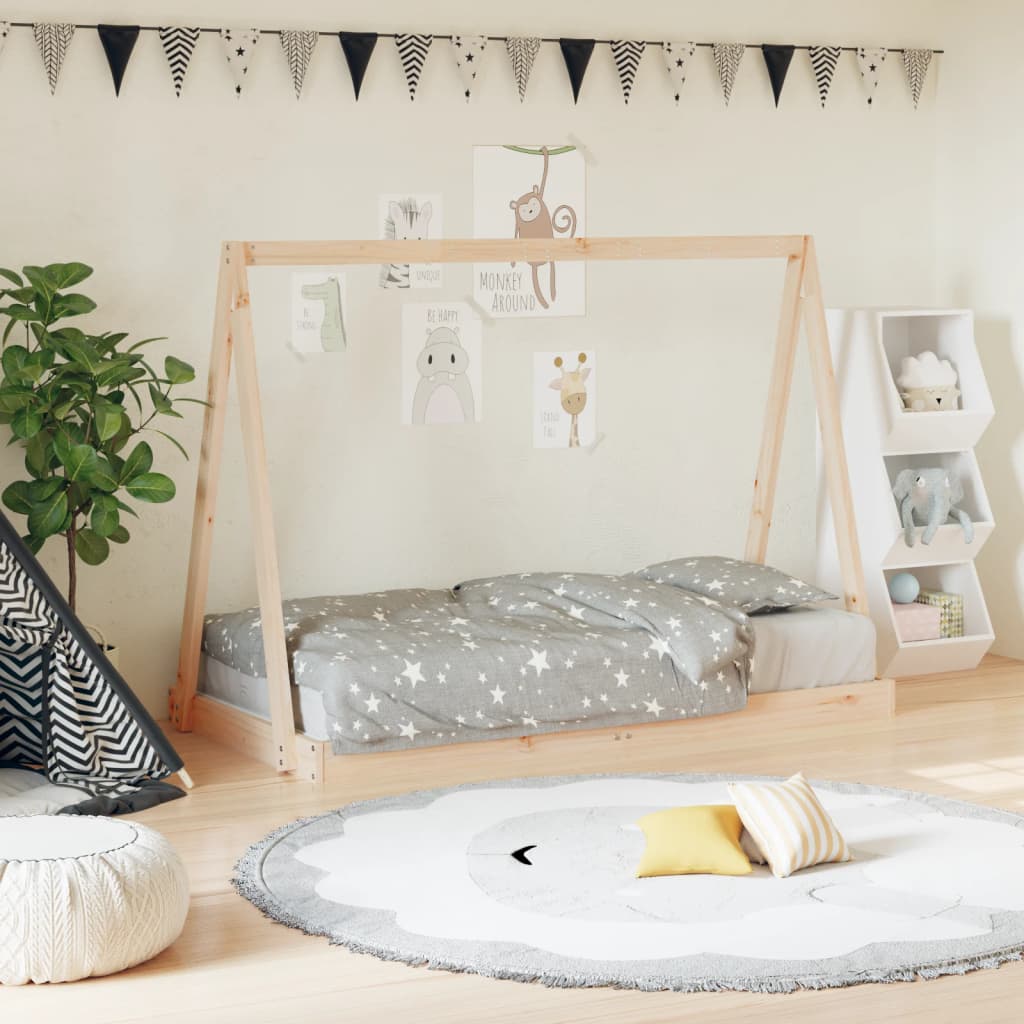 Kinderbedframe 80x160 cm massief grenenhout is nu te koop bij PeponiXL, paradijselijk wonen!