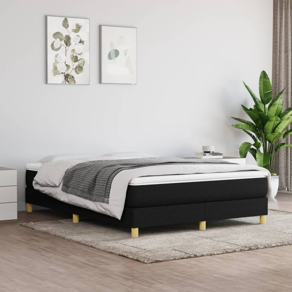 Boxspring met matras stof zwart 140x200 cm is nu te koop bij PeponiXL, paradijselijk wonen!