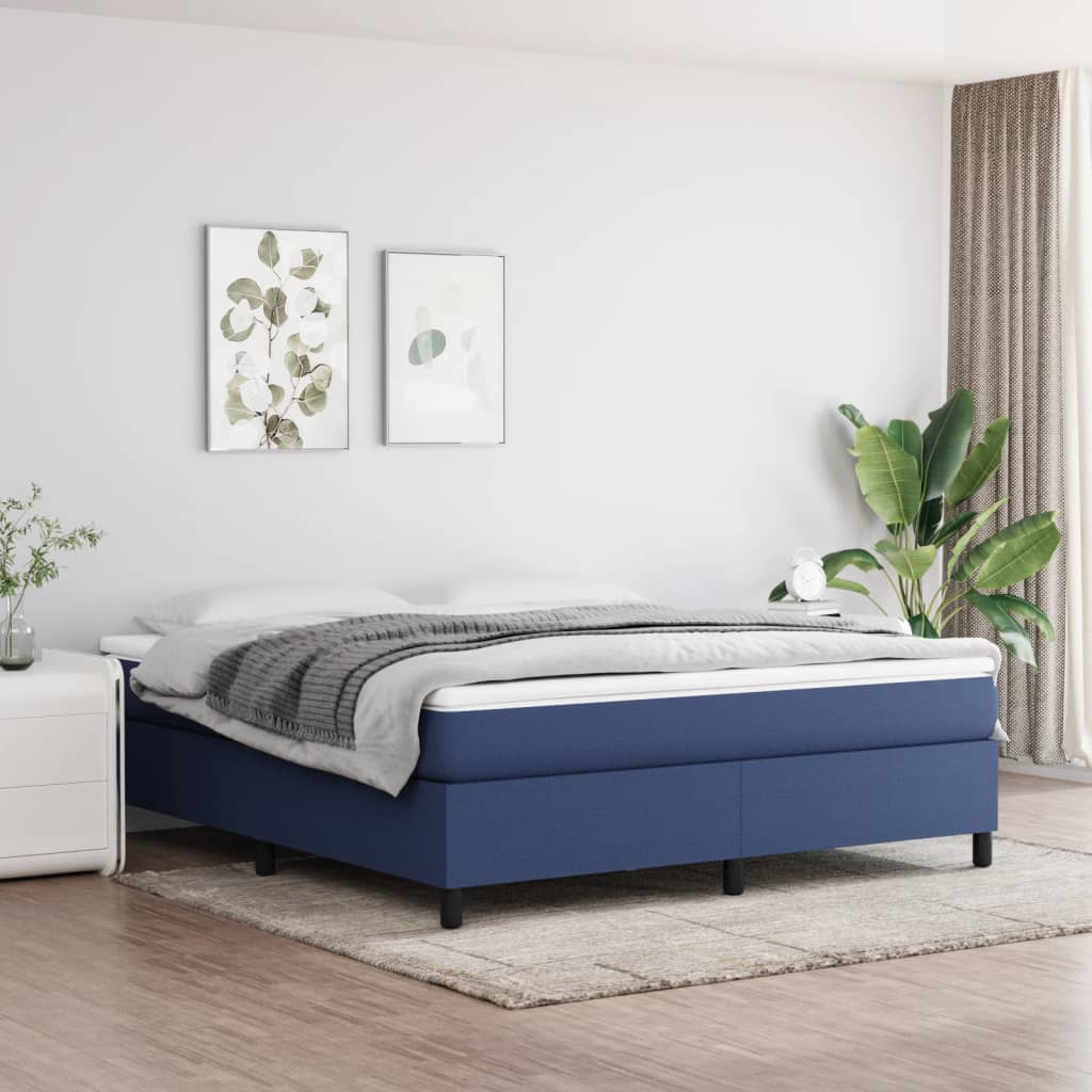 Boxspring met matras stof blauw 180x200 cm is nu te koop bij PeponiXL, paradijselijk wonen!