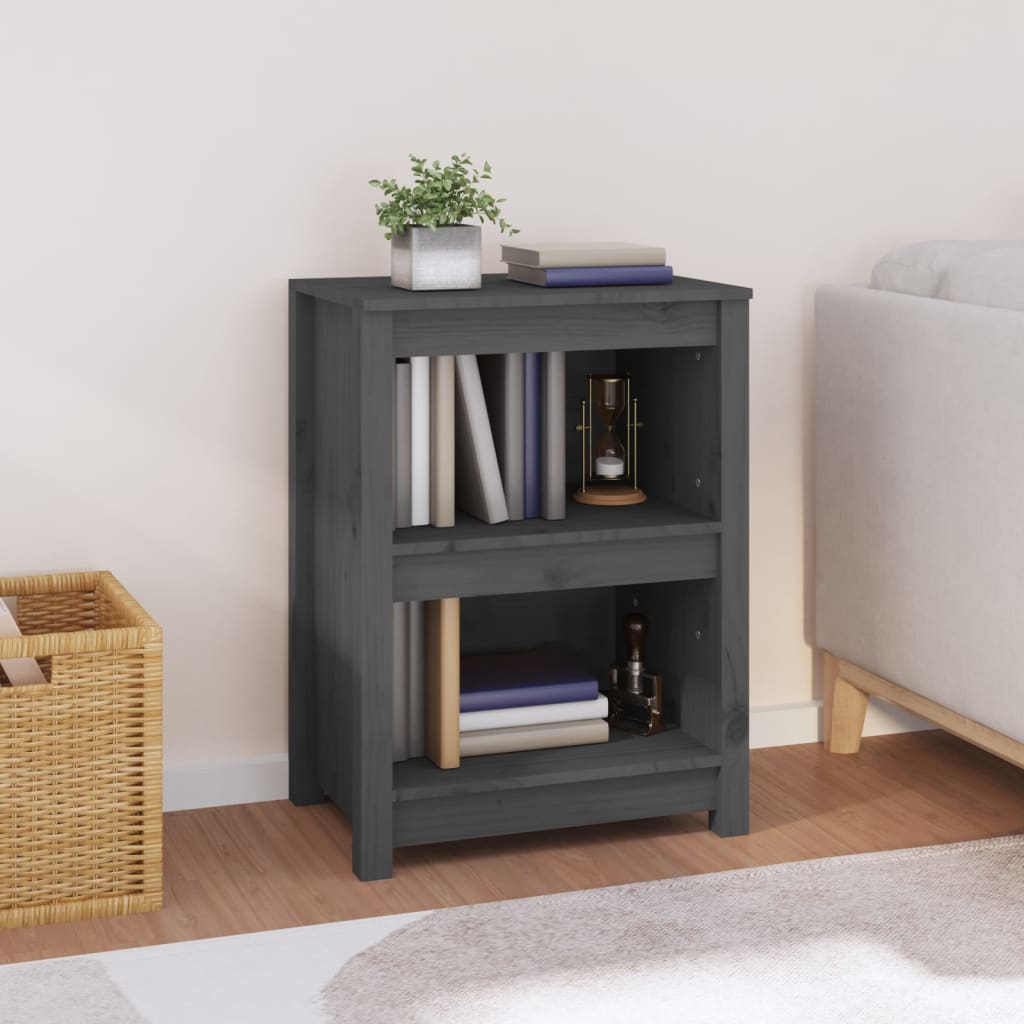 Boekenkast 50x35x68 cm massief grenenhout grijs is nu te koop bij PeponiXL, paradijselijk wonen!
