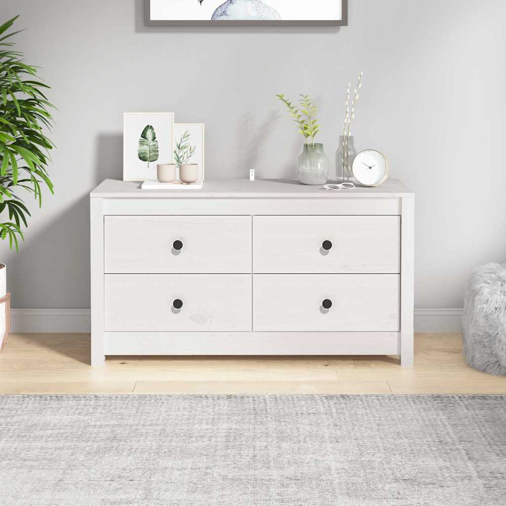 Dressoir 100x40x54 cm massief grenenhout wit is nu te koop bij PeponiXL, paradijselijk wonen!