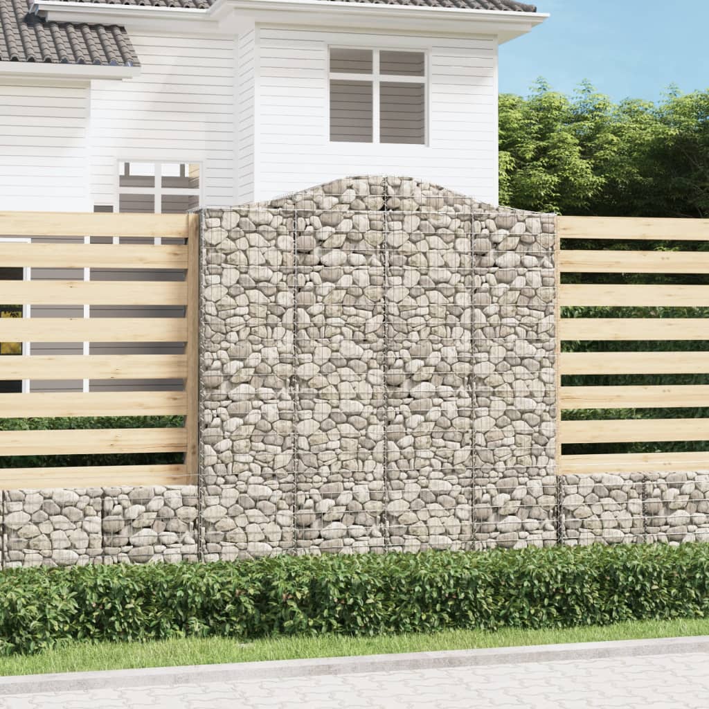 Schanskorven 12 st gewelfd 200x50x220/240 cm ijzer is nu te koop bij PeponiXL, paradijselijk wonen!
