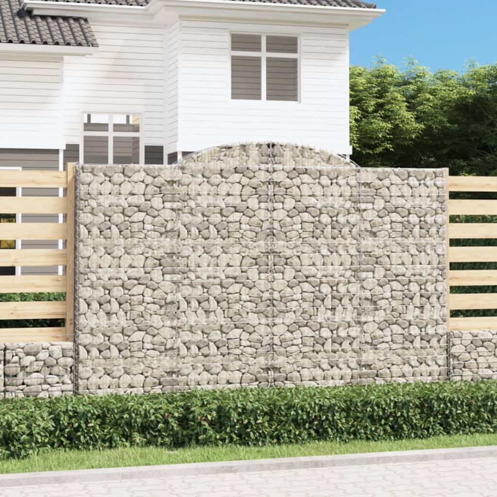 Schanskorven 9 st gewelfd 300x50x200/220 cm ijzer is nu te koop bij PeponiXL, paradijselijk wonen!