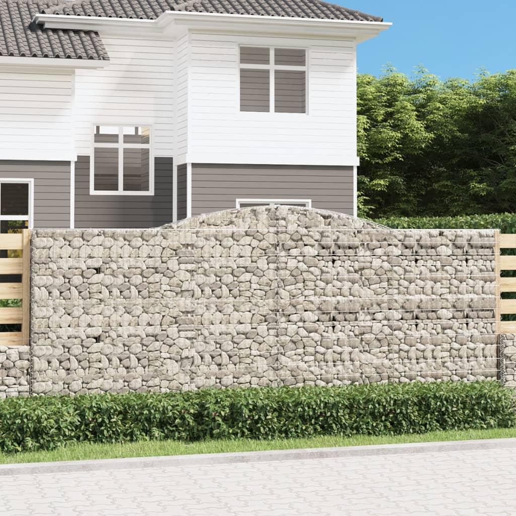 Schanskorven 20 st gewelfd 400x50x160/180 cm ijzer is nu te koop bij PeponiXL, paradijselijk wonen!