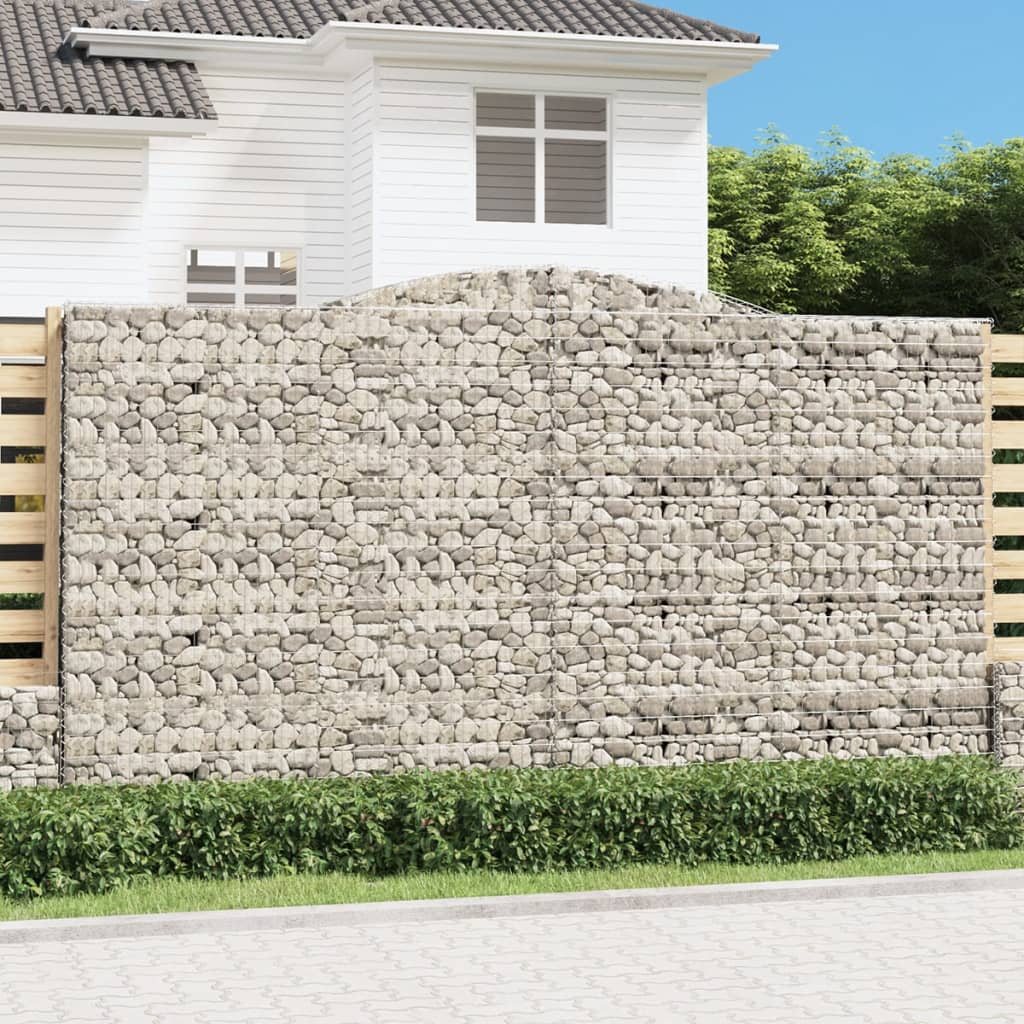 Schanskorven 15 st gewelfd 400x50x220/240 cm ijzer is nu te koop bij PeponiXL, paradijselijk wonen!