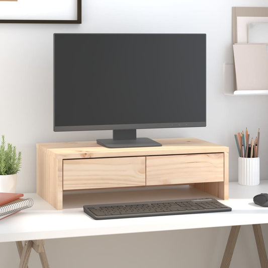 Monitorstandaard 50x27x15 cm massief grenenhout is nu te koop bij PeponiXL, paradijselijk wonen!