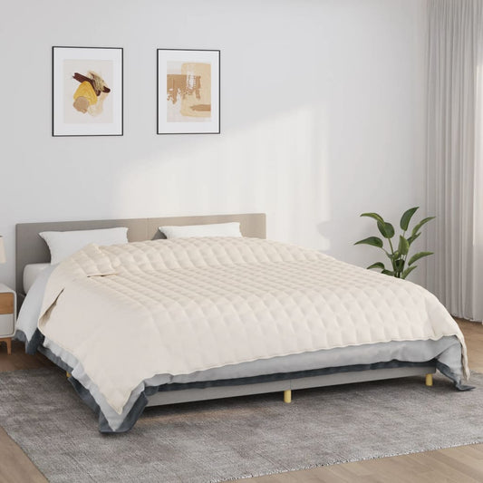 Verzwaringsdeken 220x260 cm 15 kg stof lichtcrèmekleurig is nu te koop bij PeponiXL, paradijselijk wonen!