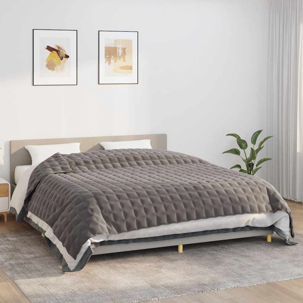 Verzwaringsdeken 235x290 cm 11 kg stof grijs is nu te koop bij PeponiXL, paradijselijk wonen!