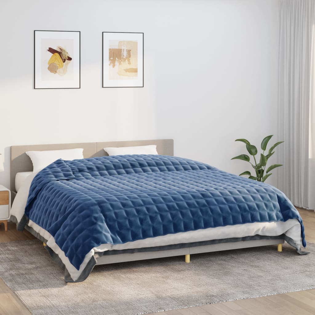 Verzwaringsdeken 235x290 cm 15 kg stof blauw is nu te koop bij PeponiXL, paradijselijk wonen!