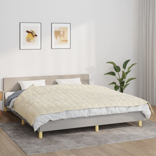 Verzwaringsdeken 155x220 cm 11 kg stof lichtcrèmekleurig is nu te koop bij PeponiXL, paradijselijk wonen!
