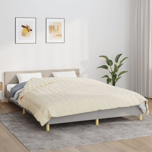 Verzwaringsdeken 200x225 cm 13 kg stof lichtcrèmekleurig is nu te koop bij PeponiXL, paradijselijk wonen!