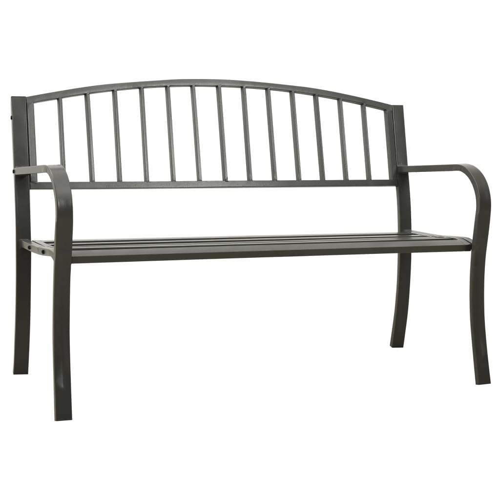 Tuinbank 120 cm staal grijs is nu te koop bij PeponiXL, paradijselijk wonen!