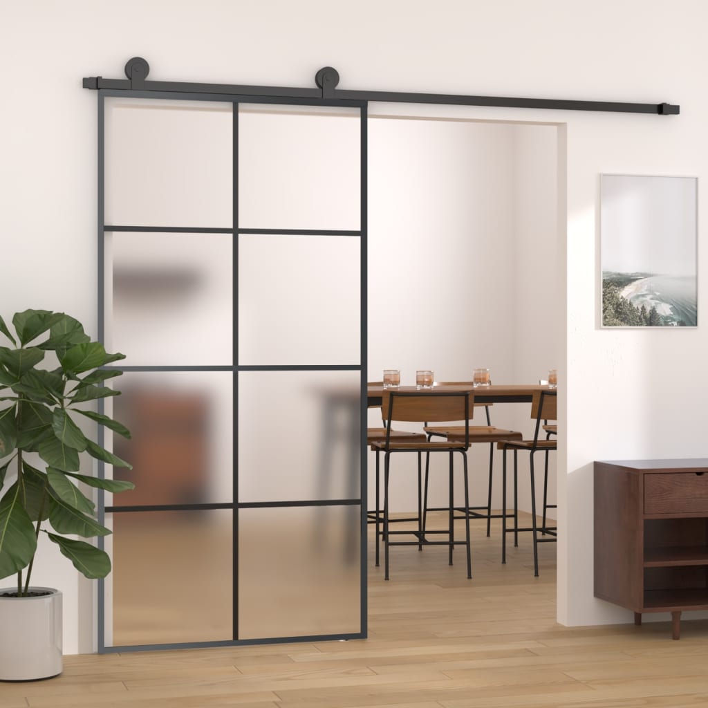 Schuifdeur met beslag 102,5x205 cm ESG-glas en aluminium is nu te koop bij PeponiXL, paradijselijk wonen!