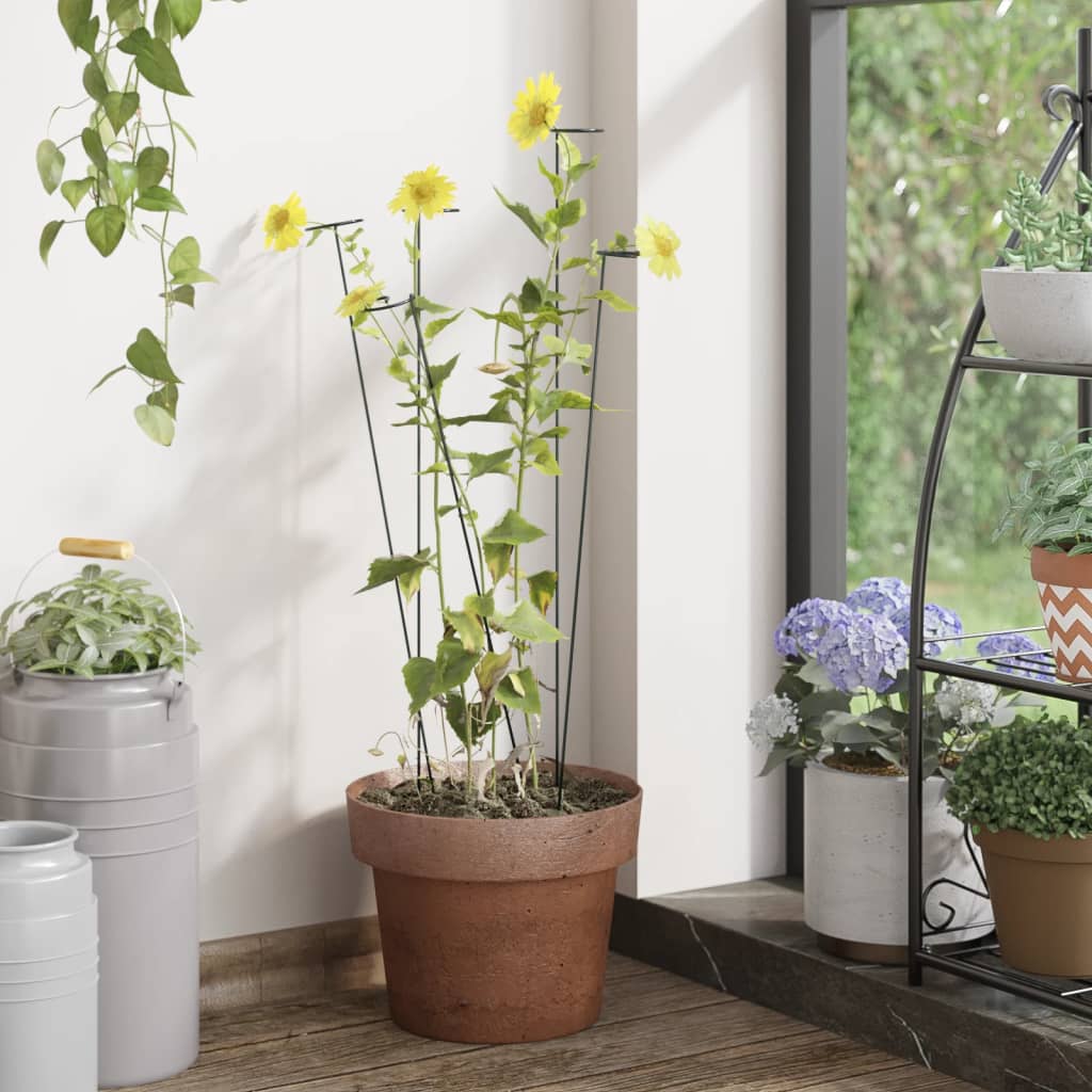 Plantenstaken 20 st 40 cm staal donkergroen is nu te koop bij PeponiXL, paradijselijk wonen!