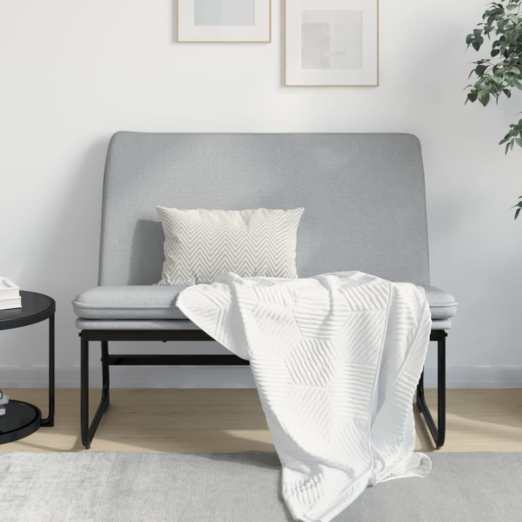 Bankje 100x75x76 cm stof lichtgrijs is nu te koop bij PeponiXL, paradijselijk wonen!