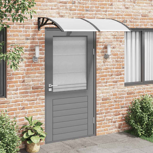 Deurluifel 150x75 cm polycarbonaat zwart en transparant is nu te koop bij PeponiXL, paradijselijk wonen!