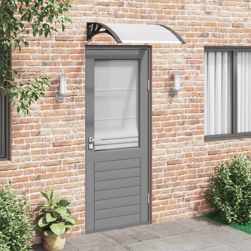 Deurluifel 80x75 cm polycarbonaat zwart en transparant is nu te koop bij PeponiXL, paradijselijk wonen!
