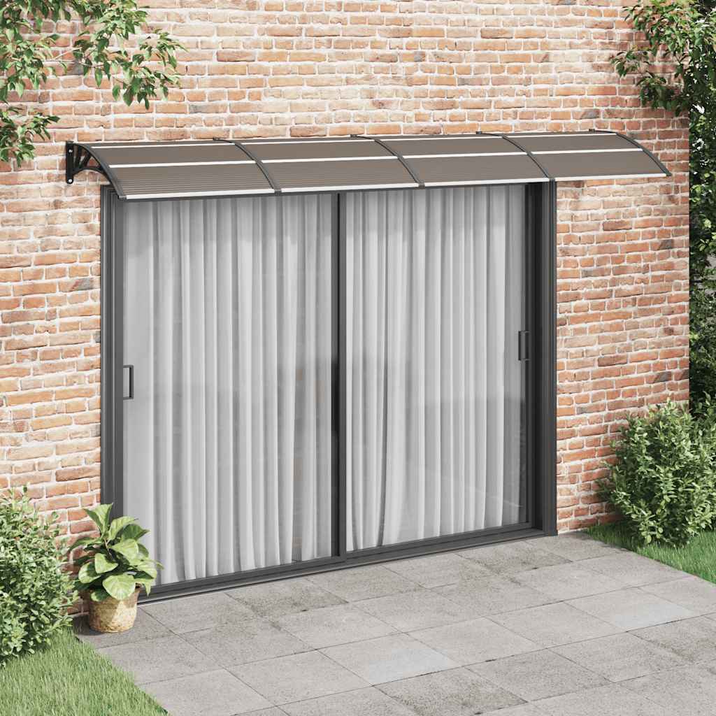 Deurluifel 350x75 cm polycarbonaat zwart en transparant is nu te koop bij PeponiXL, paradijselijk wonen!